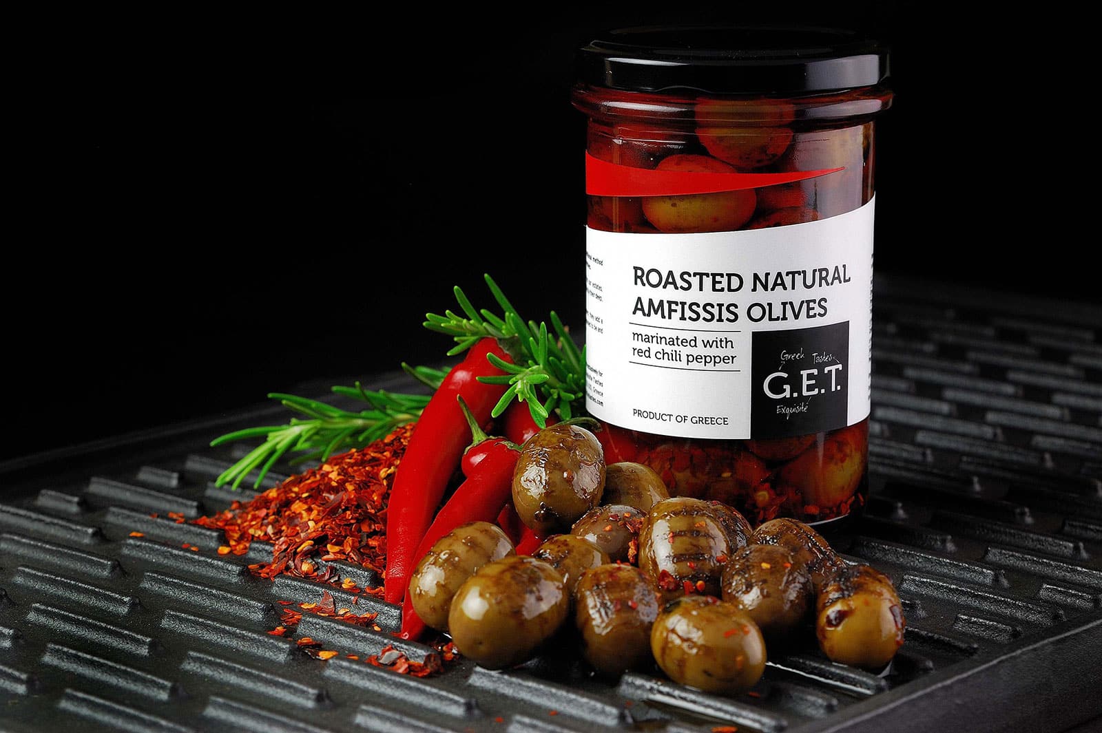 GET Roasted Olives Chilli Packaging